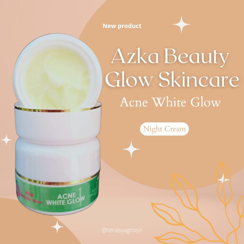 CREAM MALAM ACNE WHITE GLOW AZKA BEAUTY GLOW SKINCARE/ CREAM MALAM JERAWAT