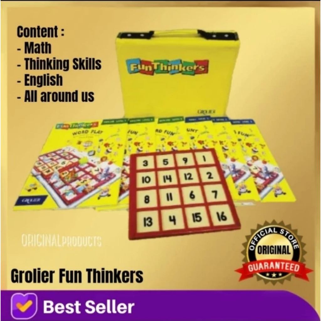 Buku GROLIER FUN THINKER, MEDIA EDUKASI ANAK, PHSYCOLOGY ANAK ORIGINAL