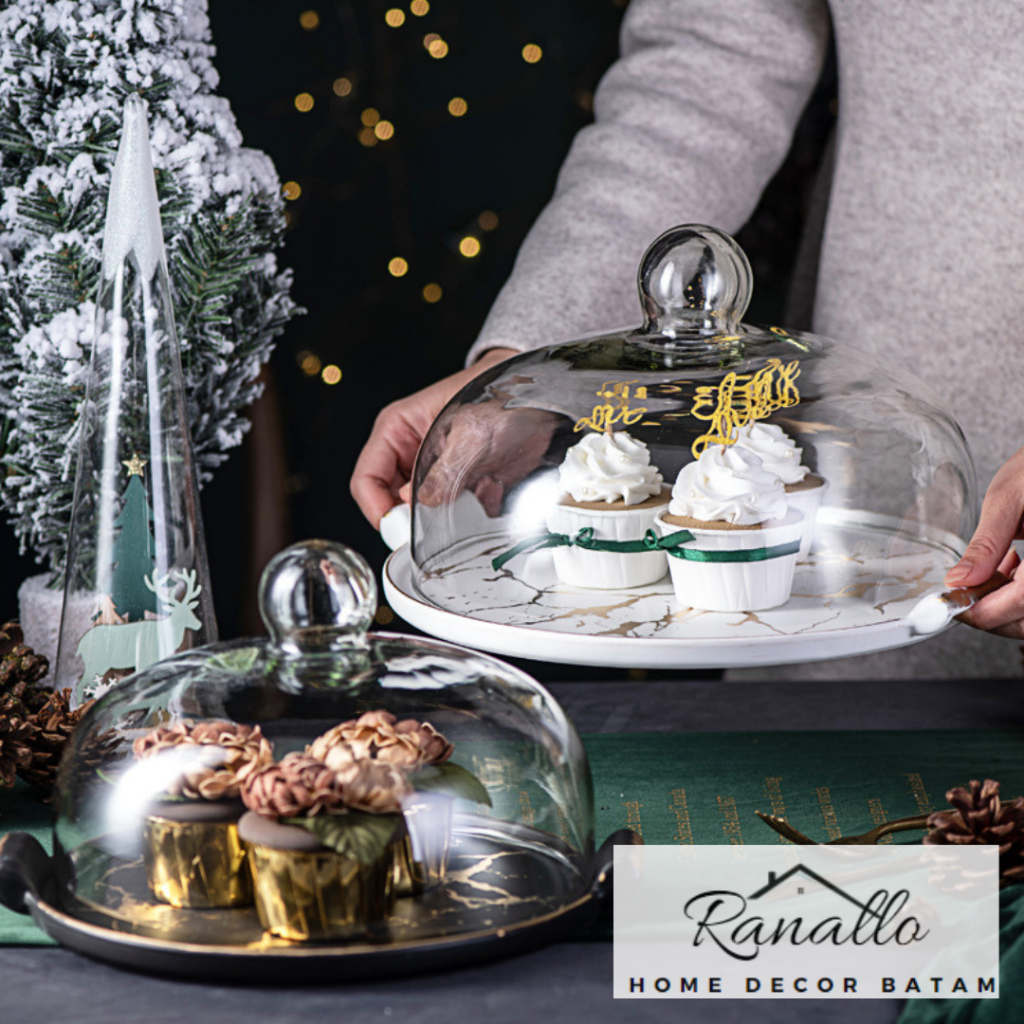 Cake Cover Marble Tray