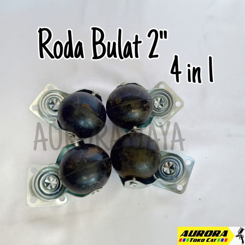 Roda Etalase / Roda karet caster Bulat