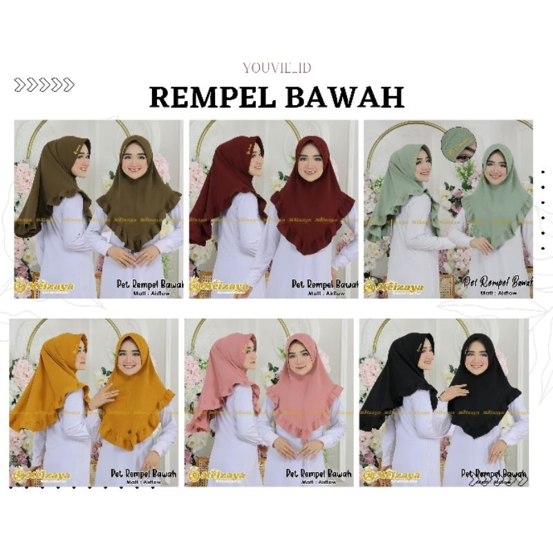 Hijab Meizaya Hijab Bergo Ped Rampel Bawah Size M