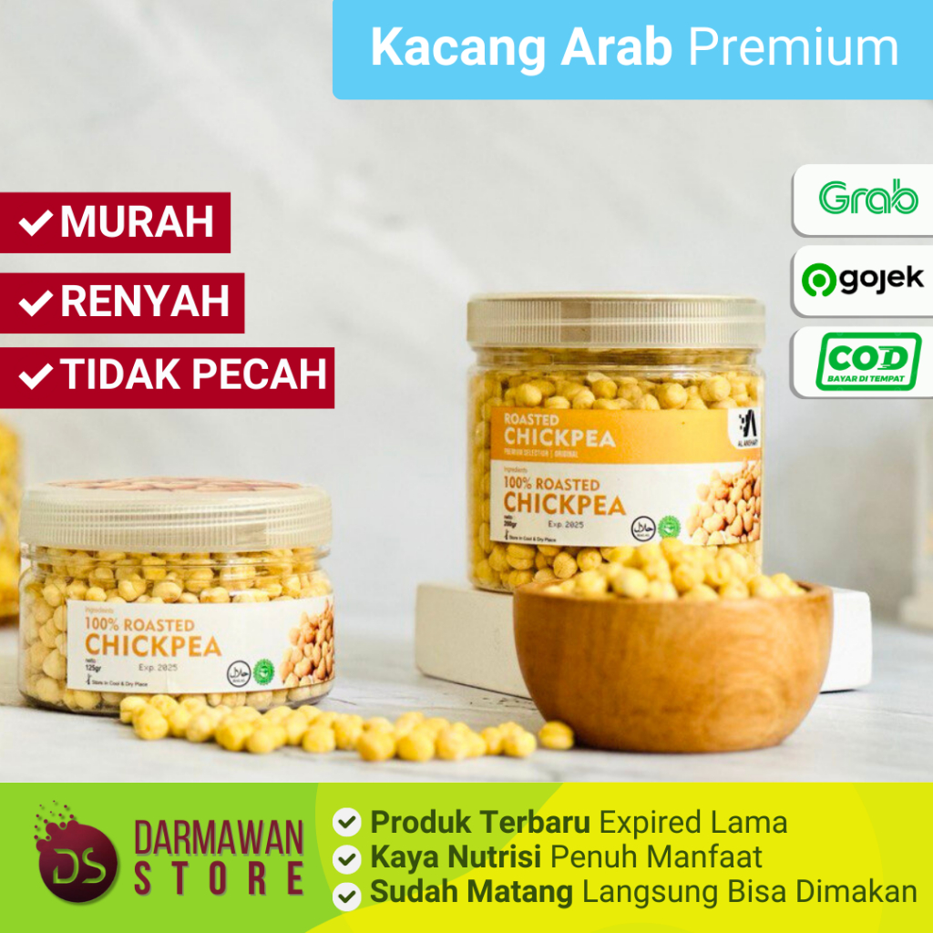 

Kacang Arab Chickpea Oleh Oleh Umroh Haji Premium Renyah 125 Gram / Kacang Arab Gratis Ongkir /Kacang Arab India Kacang Arab Matang / Kacang Arab Asli / Kacang Arab Chickpeas / Kacang Arab Gurih / Kacang Arab Grosir / Kacang Arab Enak / Kacang Arab Fustuk