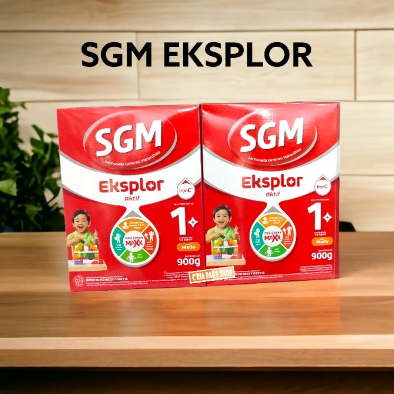 BABYSHOP SGM EKSPLOR 1 PLUS  1-3 Tahun SUSU FORMULA BAYI RASA MADU VANILA 900GR