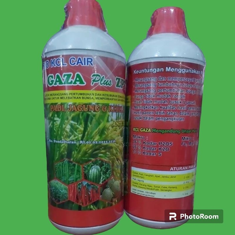 PUPUK KCL CAIR UNTUK PADI JAGUNG KEMASAN 1 LITER