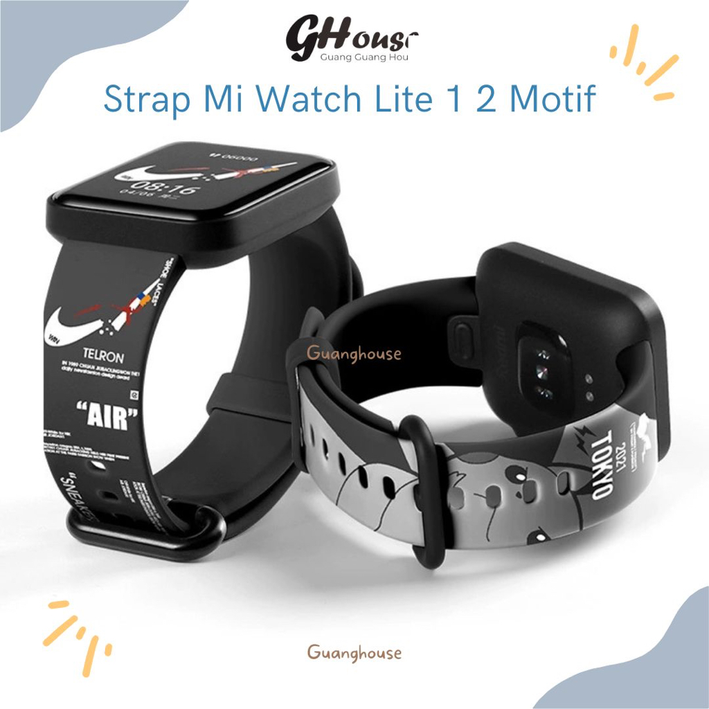 Strap Redmi Watch Lite 1 Lite 2 Motif Tali Pengganti Mi Watch Lite 1 Mi Watch Lite 2 Bahan Silikon Motif