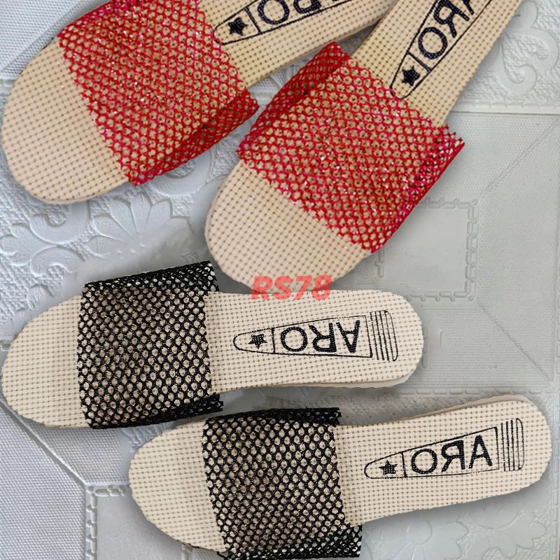 Sandal jaring/jala motif lebar