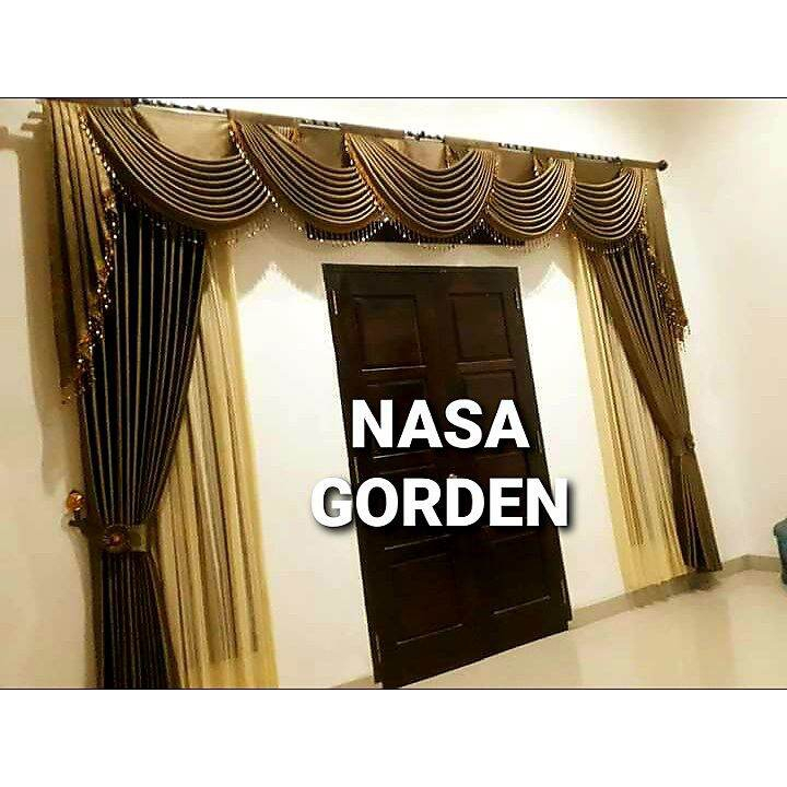 gorden mewah poni gelombang sepayol bahan ori 1set