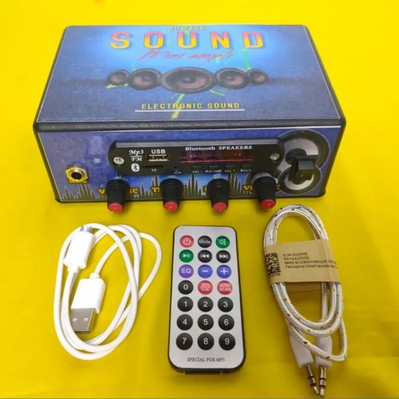 AMPLI MINI BLUETOOTH POWER AMPLIFIER BLUTUT KARAOKE FULL BASS AUDIO SPEAKER MIXER TONE CONTROL DC