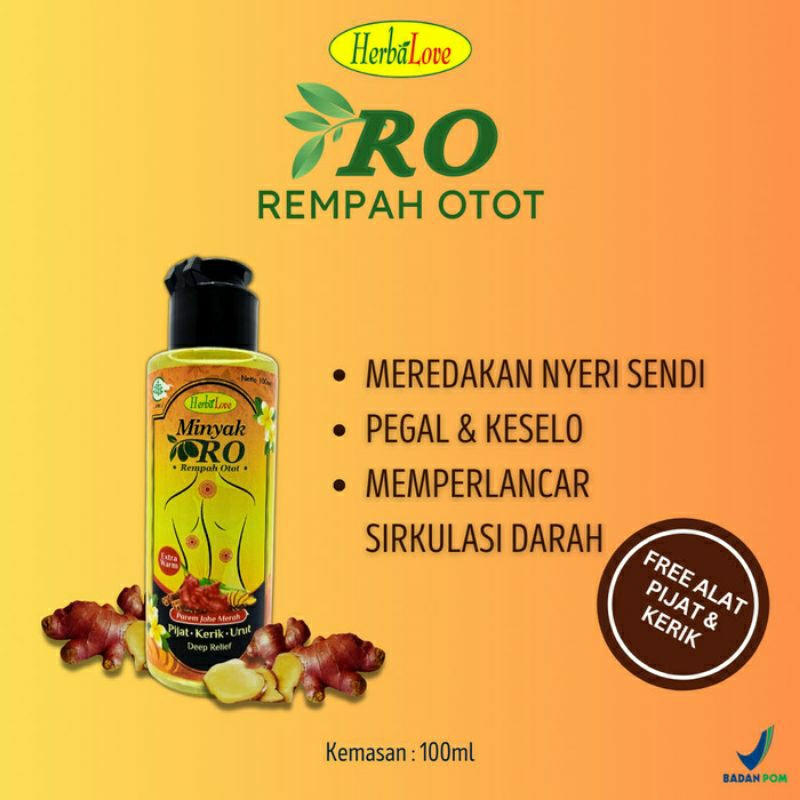 MINYAK REMPAH OTOT (RO) JAHE MERAH 100 ml