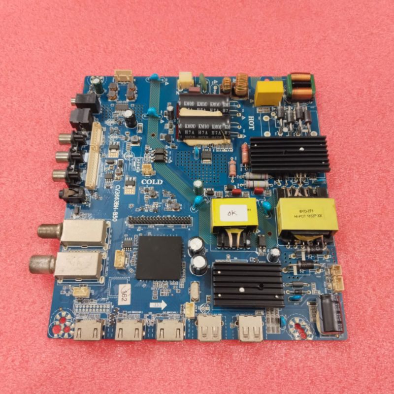 MB TV LED POLYTRON PLD43TS153 MESIN TV LED POLYTRON MAINBOARD MOTHERBOARD MODUL MOBO TV LED