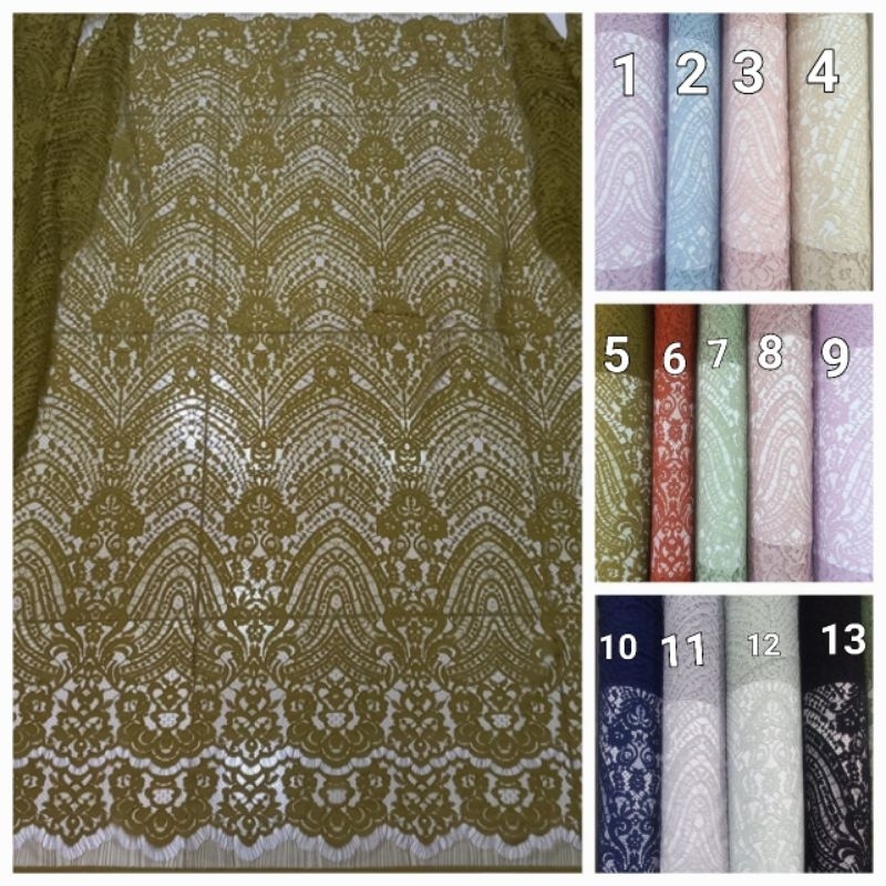Bahan Brukat Semi prancis /semi prancis original panelan/COD