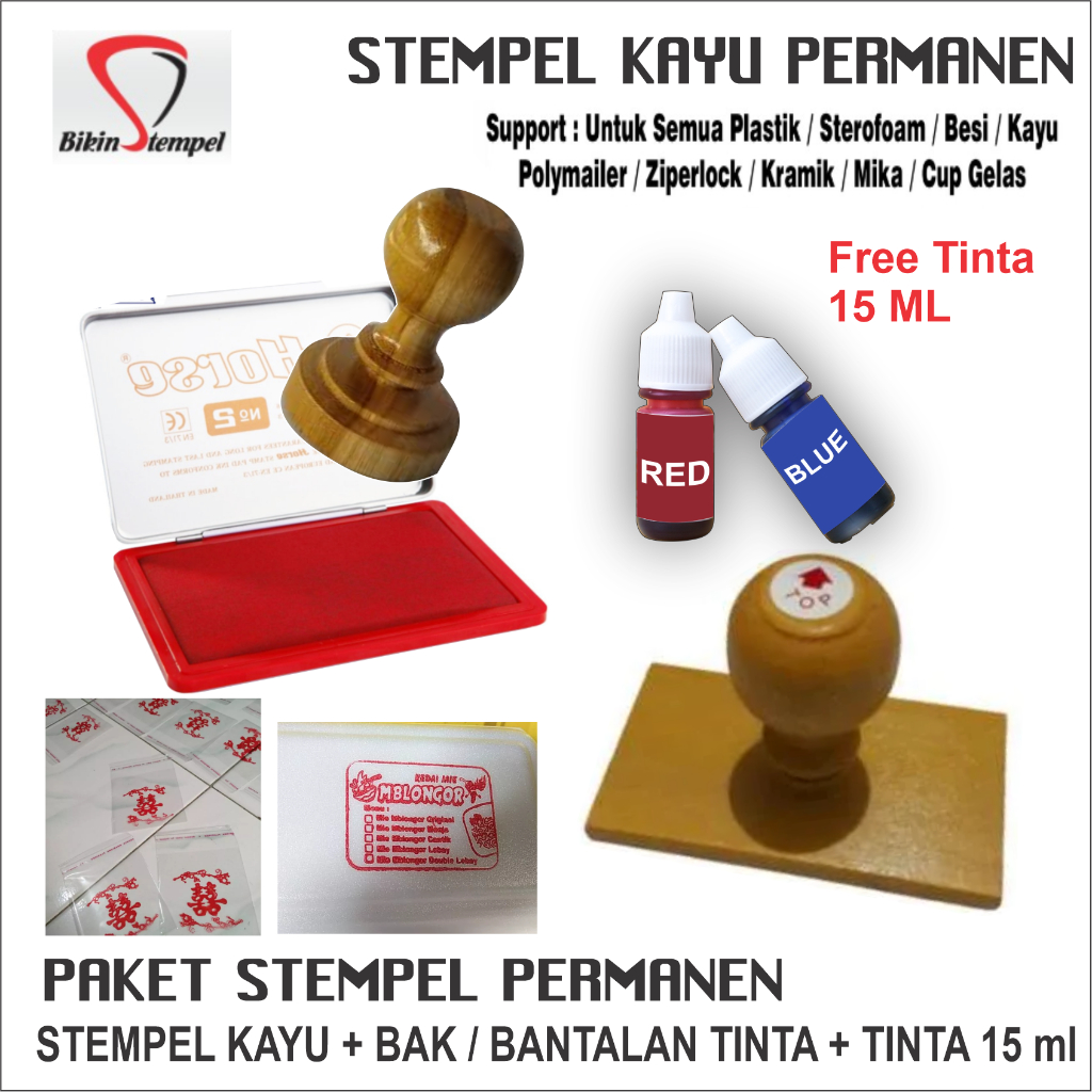 

Stempel Plastik Sterofoam Permanen anti air, Stempel Permanen Kayu, Bak Tinta, Stempel Custom, Stempel Plastik