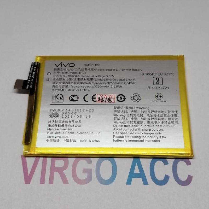 Baterai Batre Battery Vivo Y71 Y71i 1724 1801 1801i BE1 BE-1 Original Battery Hp