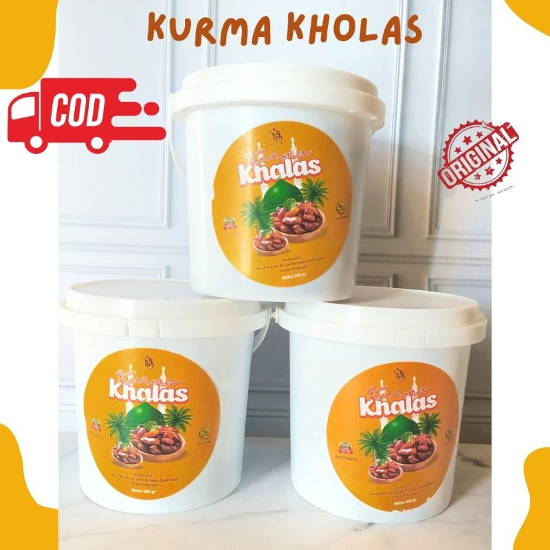 

Kurma Khalas Premium 600gr kemasan Ember