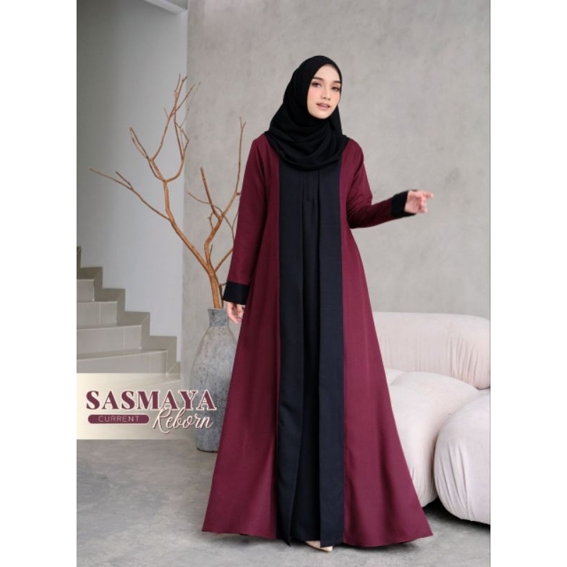 DRESS MUSLIMAH SYARI, GAMIS MUSLIMAH, GAMIS SYARIE, SASMAYA DRESS, SASMAYA REBORN ABAYA