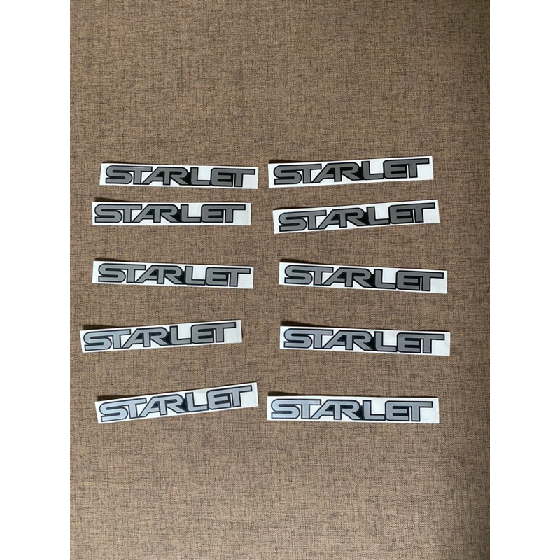stiker Starlet bagasi Starlet kotak