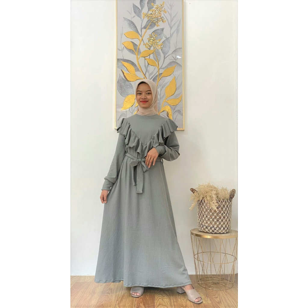 CM / Lady dress bahan knit / syari bahan knit / gamis bahan kenit