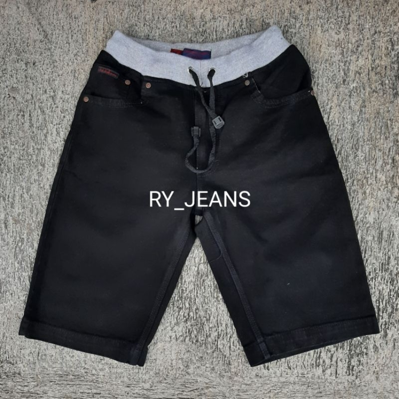 celana jeans pendek pria jeans kolor rip yj jeans hitam pendek jeans yj