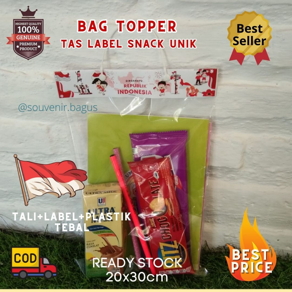 

Bag topper Tas snach hadiah lomba 17 agustusan dirgahayu indonesia