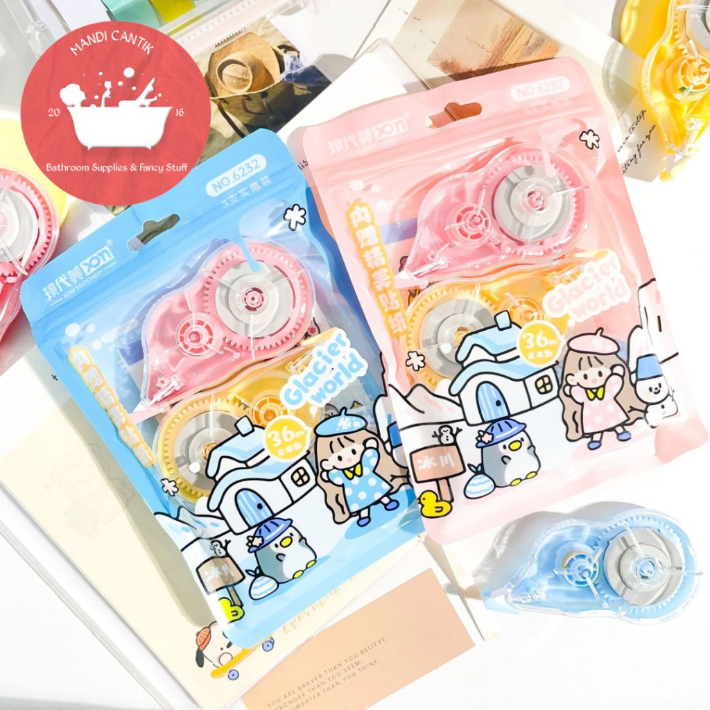

CORRECTION TAPE 1 SET ISI 3 (XDM-6232) TOTAL PANJANG 108 METER TERMURAH LUCU IMUT KADO UNIK ALAT-ALAT SEKOLAH AESTHETIC KOREA ORIGINAL