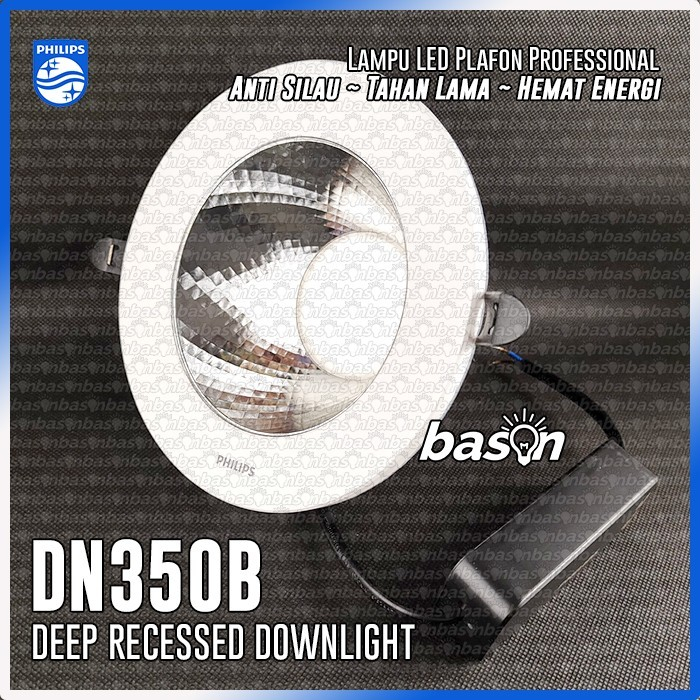 PHILIPS DN350B 20W 2000lm D150 6" - LED Downlight Deep Recessed CRI90 - Putih 6500K