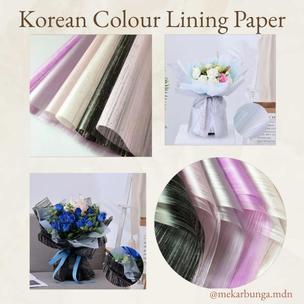 

(KF 5) - (1 LEMBAR) Kertas Bunga Cellophane Motif Concrete Korean Color Lining Flower Wrapping Korean Style Waterproof Kertas Buket Bunga