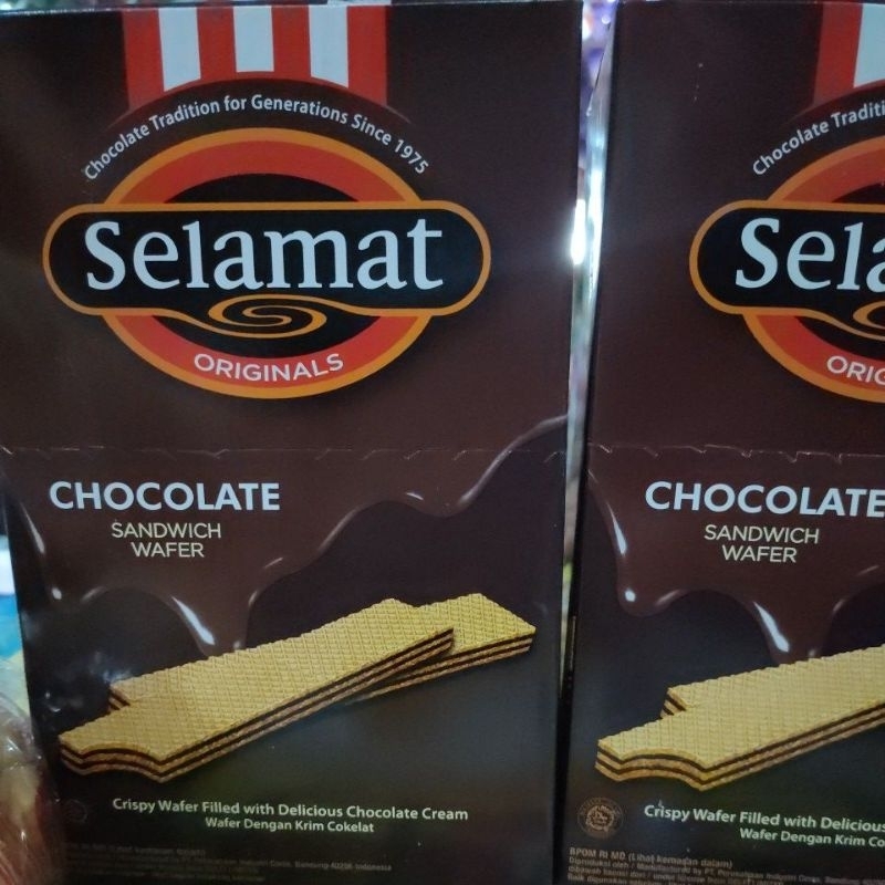 

wafer selamat originals wafer dengan krim cokelat isi 20 pcs