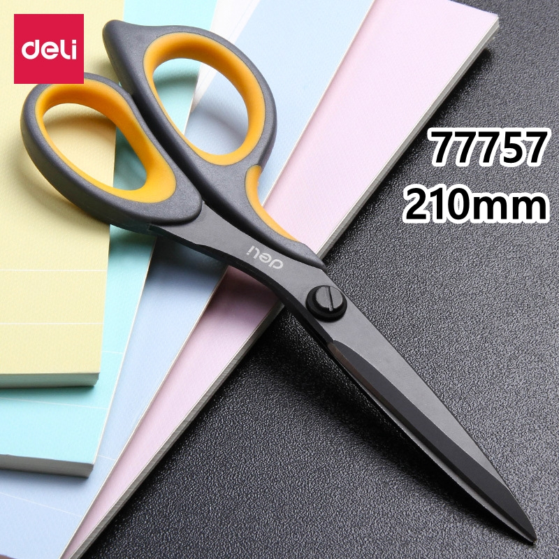 

Deli Gunting Anti Lengket E6027 E77757 175mm 210mm 6027 77757 Gunting Teflon Gunting Anti Karat Soft Handle Scissors