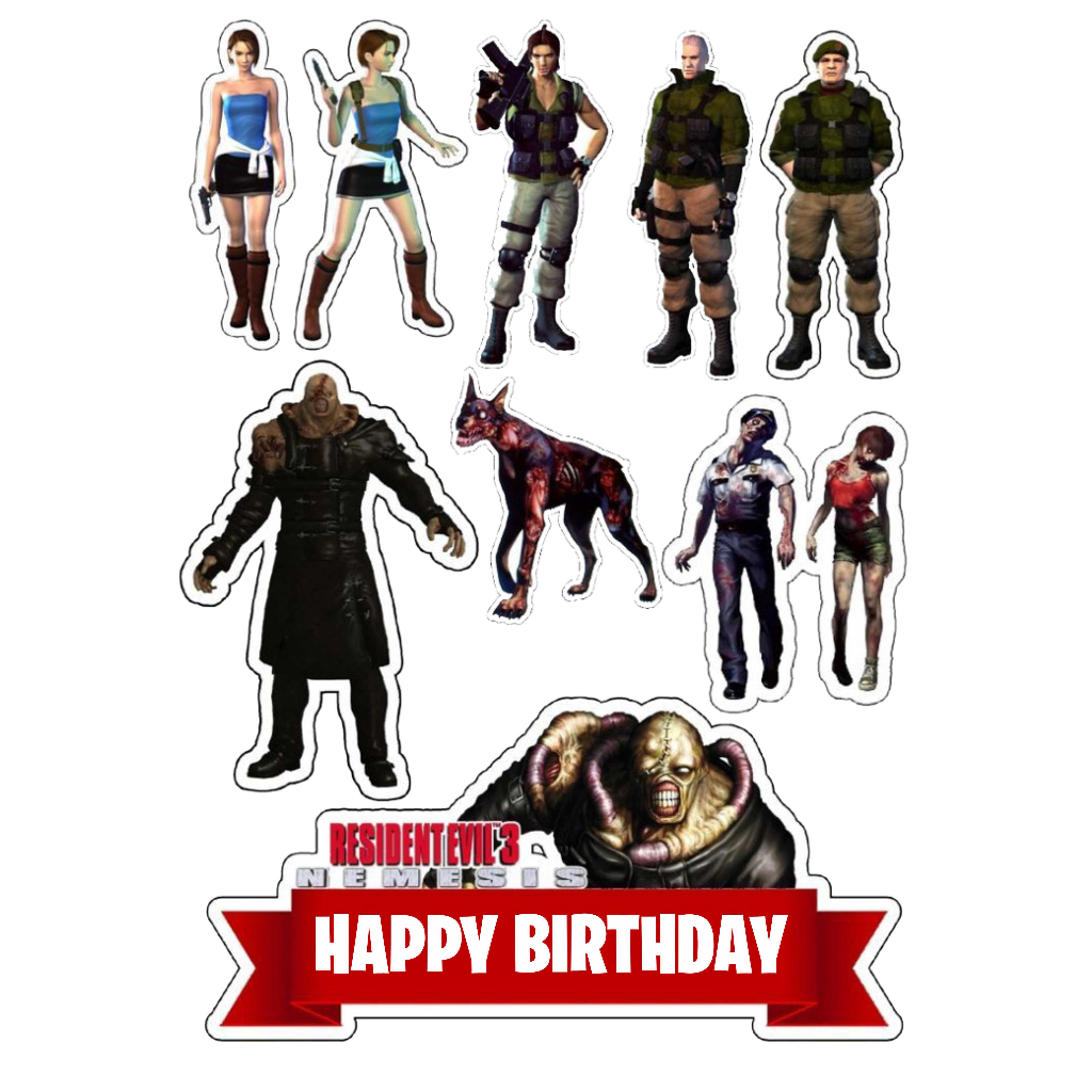 

TOPPER CAKE CUSTOM TOPPER ULANG TAHUN TOPPER ULTAH / HIASAN KUE RESIDENT EVIL