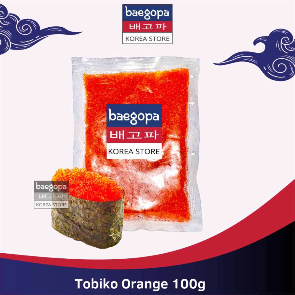 

QH TOBIKO Orange Premium 100 g HalalTelur Ikan Terbang Oren Berbumbu Seasoned Flying Fish Roe