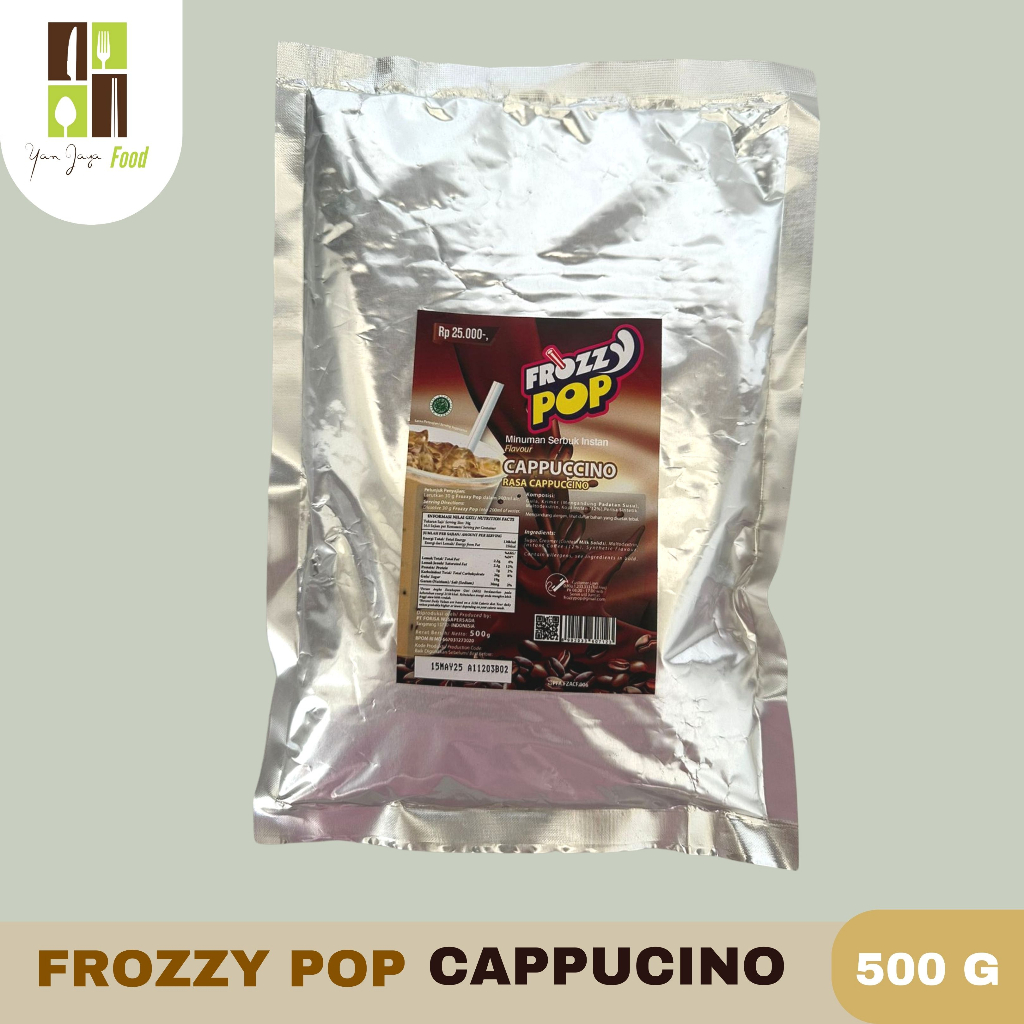 

Frozzy Pop Minuman Serbuk / Seduh Rasa Chocolate/Cappucino/Choco/Avocado 500 gr