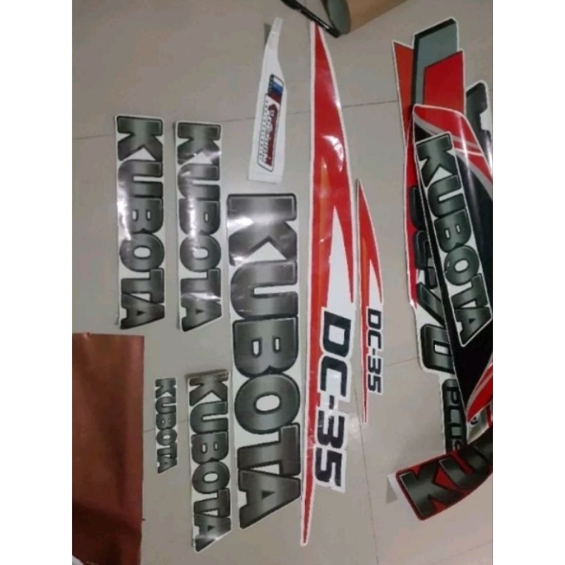 STIKER COMBI KUBOTA DC35 DC 35 SUDAH ANTI GORES