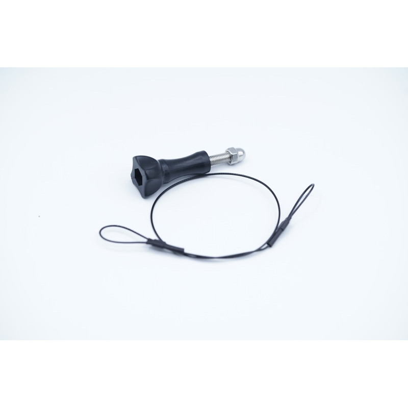 Stainless Steel Black Safety Wire Tether Lanyard - Tali Pengaman Action Camera GoPro Xiaomi Yi SJCam