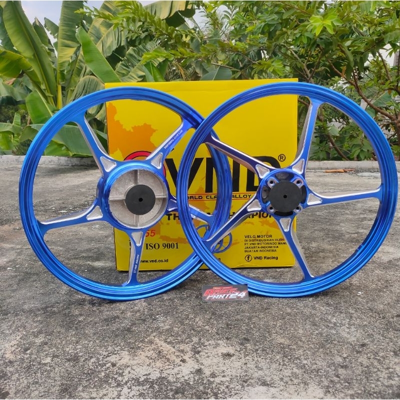 velg vnd Ak55 Jupiter Fiz R Vega Yamaha biru pelek Ak55 vnd
