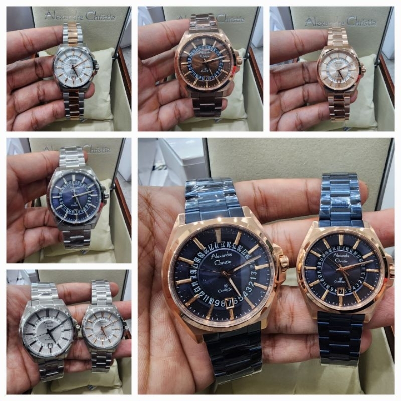 jam tangan couple alexandre christie ac8688 classic stell 8688 original garansi resmi