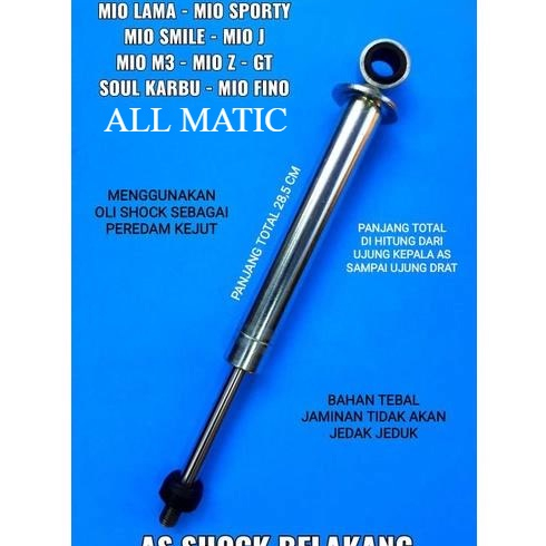Tabung stik hidrolis shock belakang AS SHOCK SHOK SKOK BELAKANG YAMAHA - MIO LAMA , MIO J , SPORTY ,