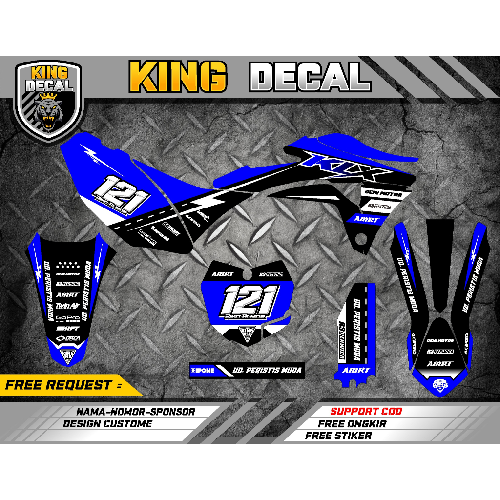 DECAL STICKER KLX GORDON FULL BODY / DECAL GORDON / DECAL STIKER VARIASI KLX GORDON / STICKER KLX ST