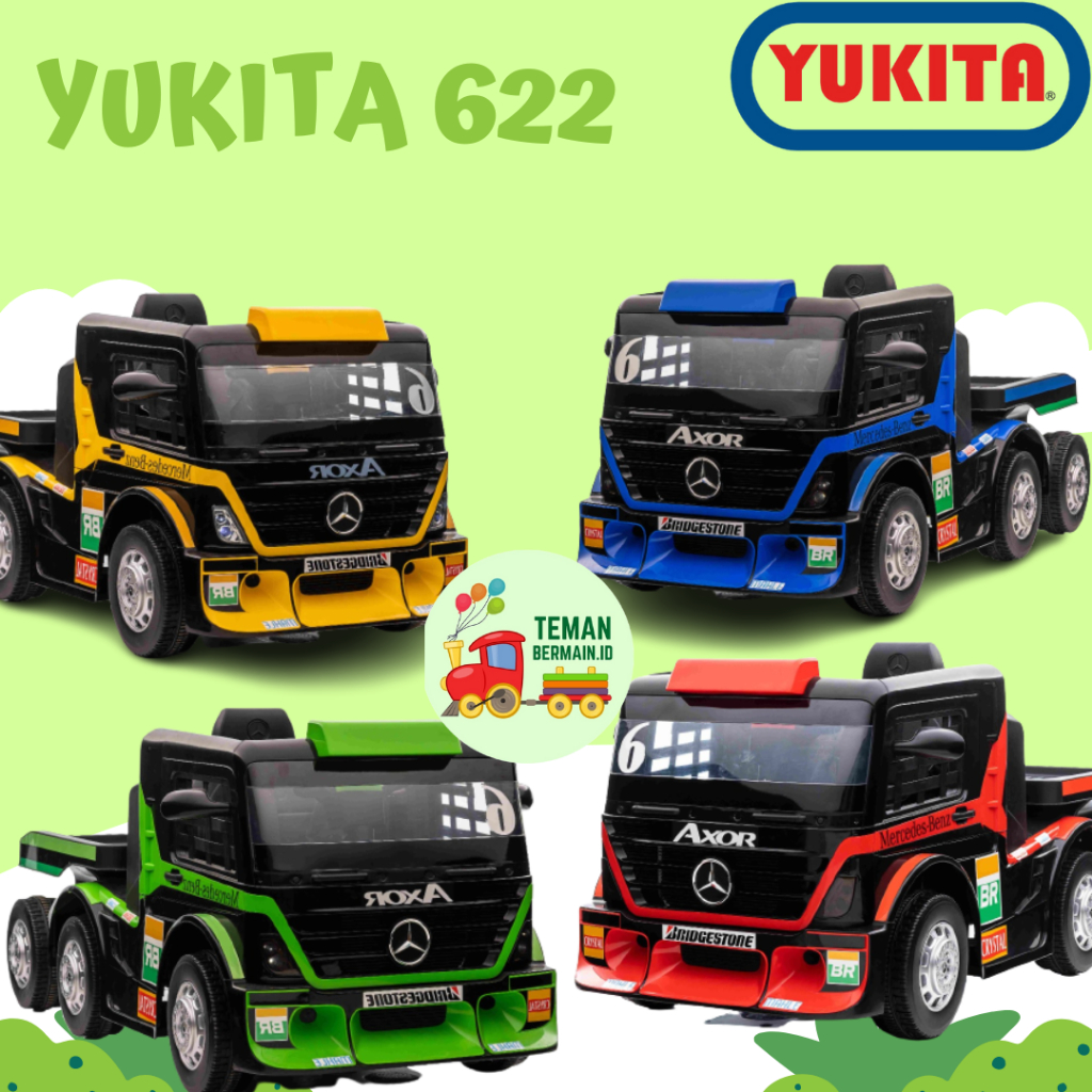 Mainan anak mobil aki Yukita 622 truck lisensi 12V-Menan Mobilan Anak