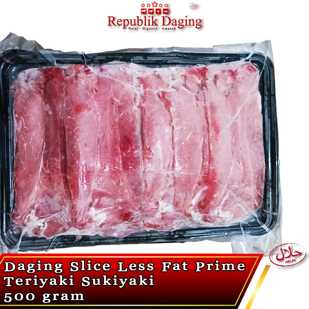 

Daging Slice Less Fat Prime Teriyaki Sukiyaki 500 gram