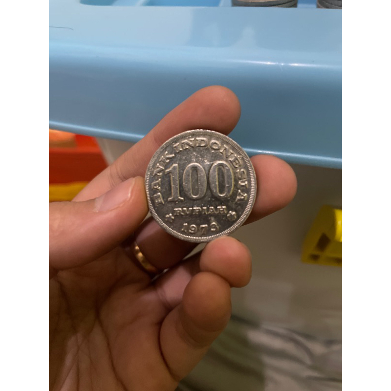 Uang koin indonesia jadul 1973 100rupiah