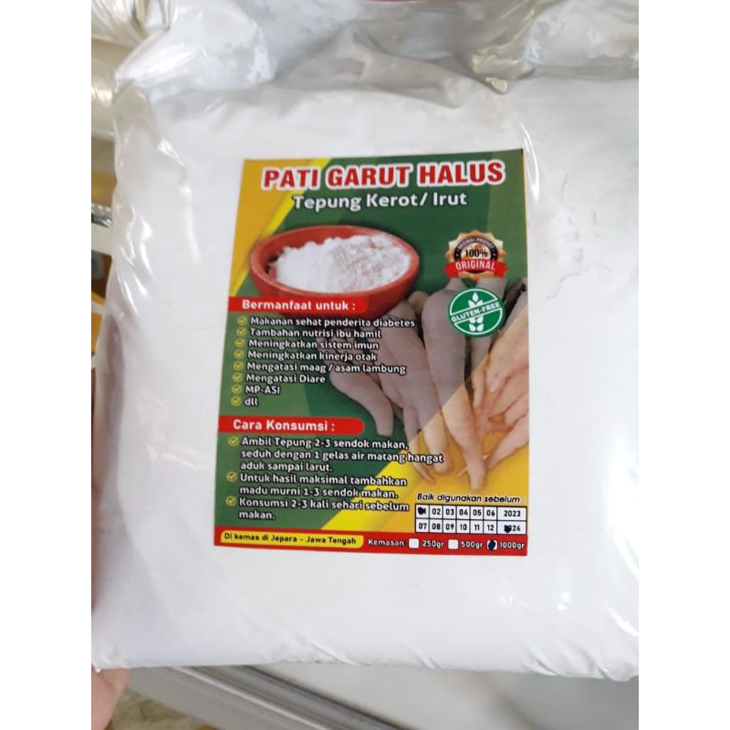 

Piscoklegit_ Pati Garut Asli 1Kg Untuk Obat Asam Lambung Maag Alami Tepung Angkrik Irut Arrowroot