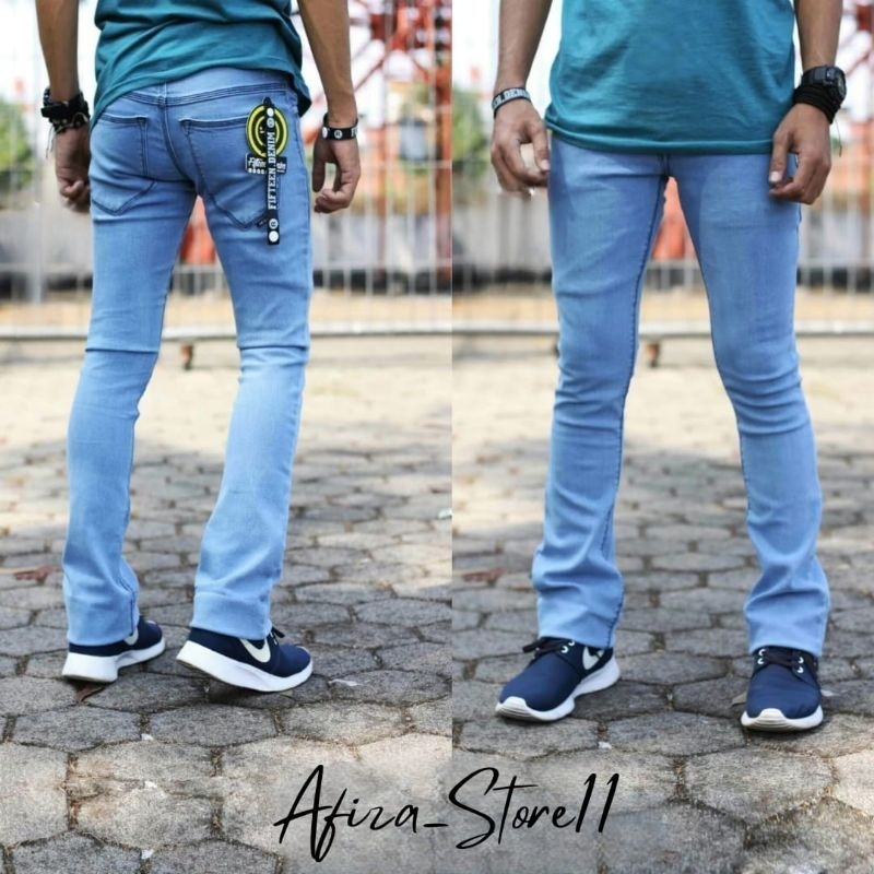 Celana Jeans Pria Cutbray Orlen Denim Original  Flare Jeans Comprang  Celana Pria Komprang