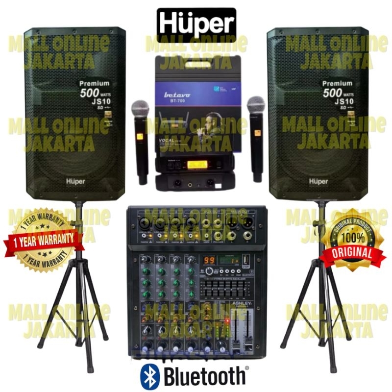 Paket Speaker aktif Huper Js10 15 inch sound system Outdoor Live music