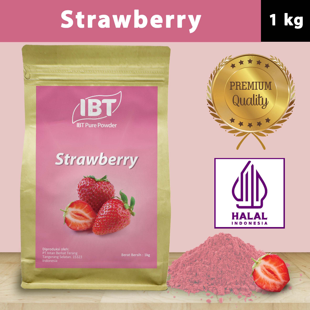 

Pure Strawberry Powder Essence Murni Bubuk Stroberi Import Makanan Kue