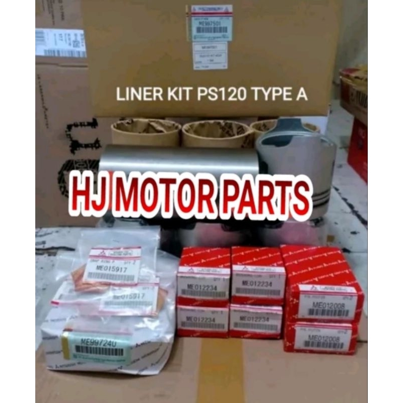 Liner kit ato liner set boring voring set komplit piston seher 4D34 colt diesel PS120 tinggal pasang