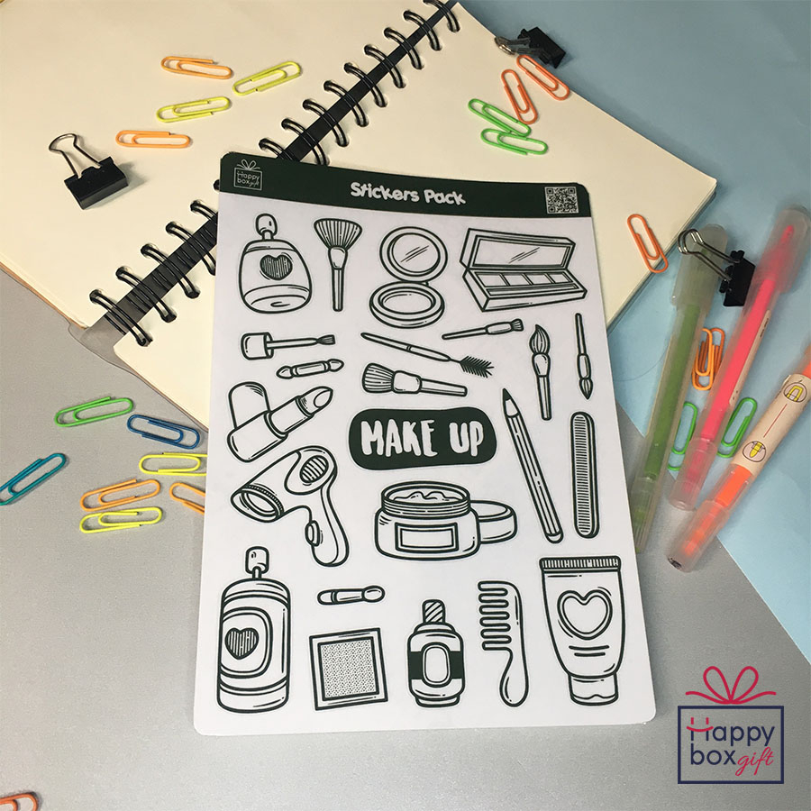 

23Pcs STICKER TRANSPARAN STIKER PACK AESTHETIC MAKE UP