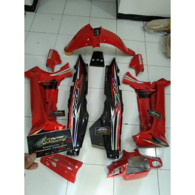 Body Set Halus Yamaha Fizr Fiz r R Merah Hitam Merah Custome Hologram