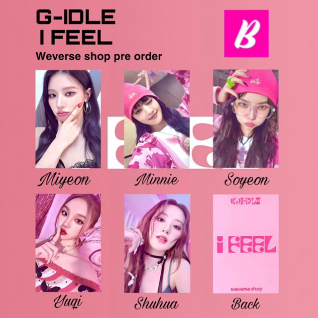 G-IDLE I FEEL ALBUM WEVERSE SHOP PRE ORDER PHOTOCARD UNOFFICIAL