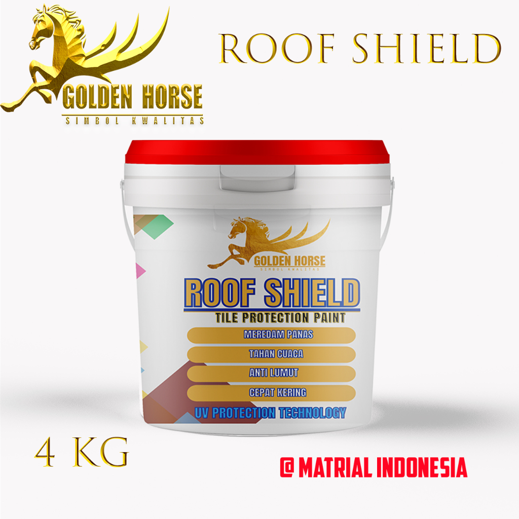 Cat Genteng Asbes/Metal/Beton ROOF SHIELD 4 kg  - Golden Horse