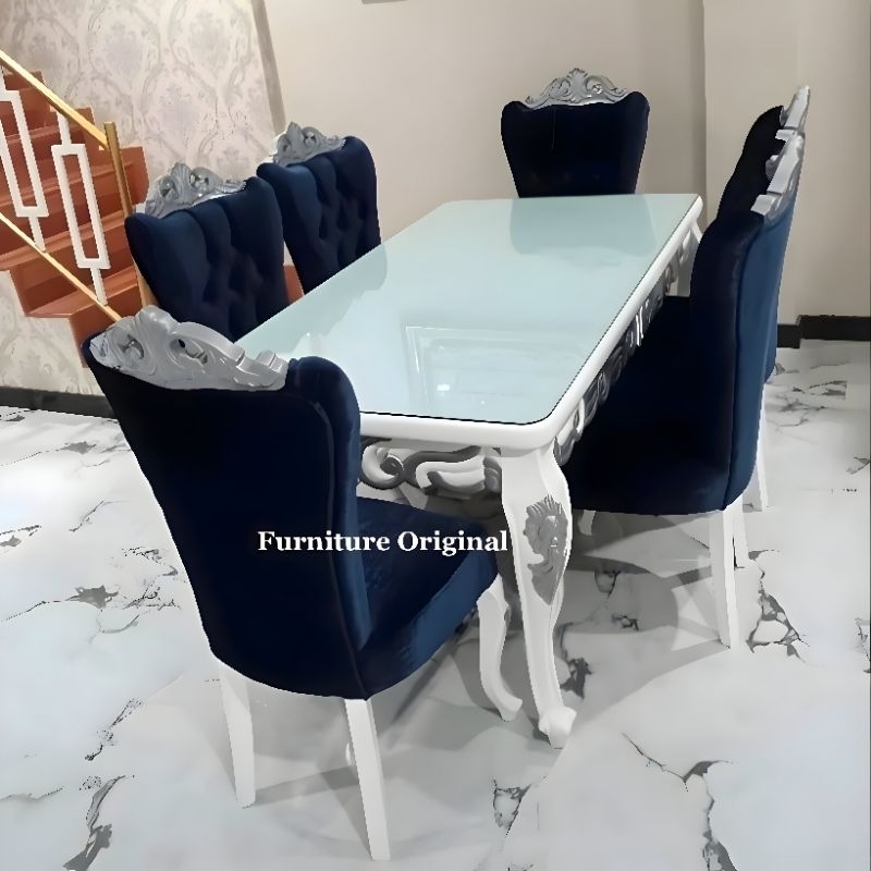 Meja Makan 6 Kursi Ganesa Kursi Makan Klasik Mewah